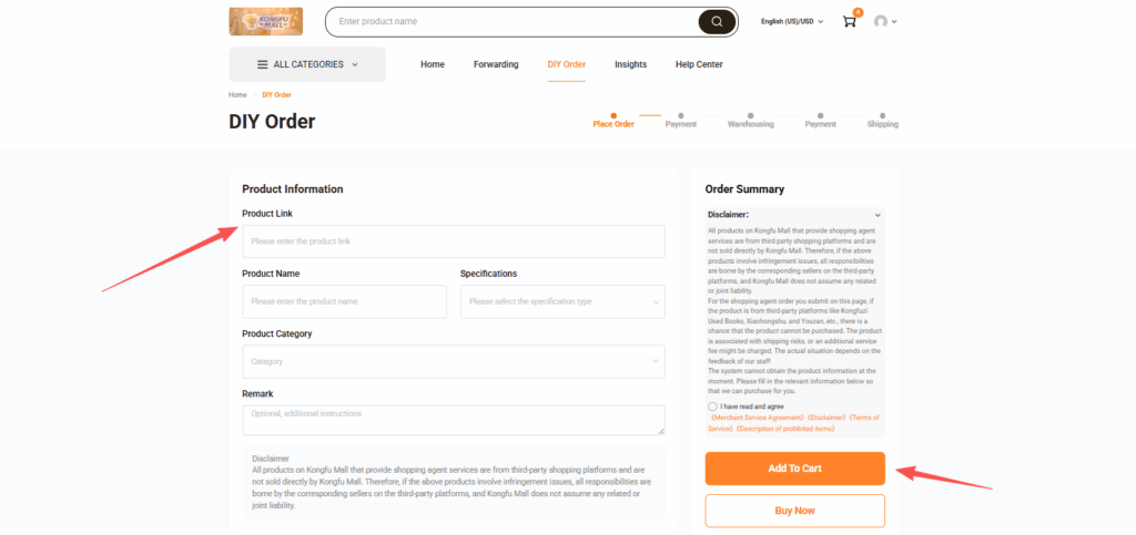 KongfuMall Sourcing
 KongfuMall China SourcingGlobal Cart