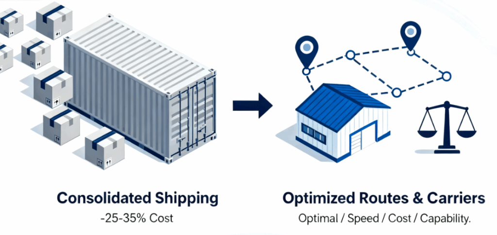 China Sourcing Costs
KongfuMall
Consolidated Shipping