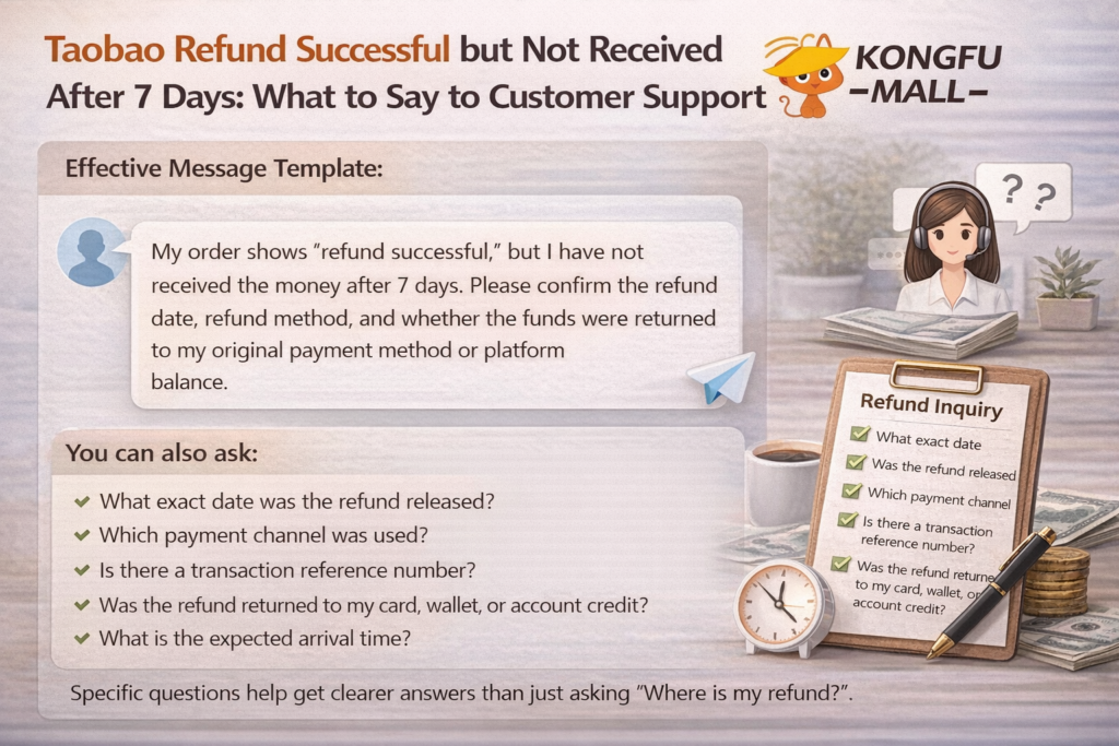 Taobao Refund Successful but Not Received After 7 Days